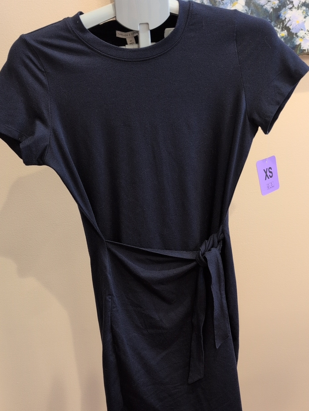 Threads 4 Thought Navy Tie-Waist Short Sleeve Tunic